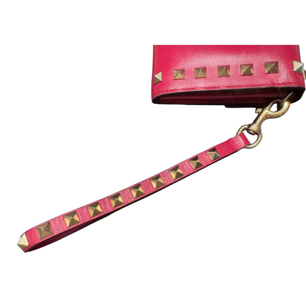 Auth Valentino Garavani Hot Pink Rockstud Wristlet Wallet - Picture 8 of 16